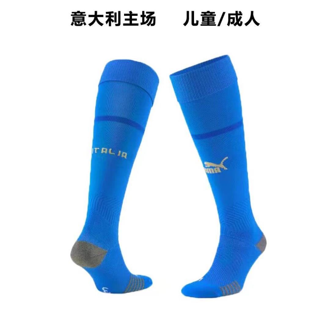 AAA Quality Italy 2022 Wolrd Cup Home Blue Soccer Socks